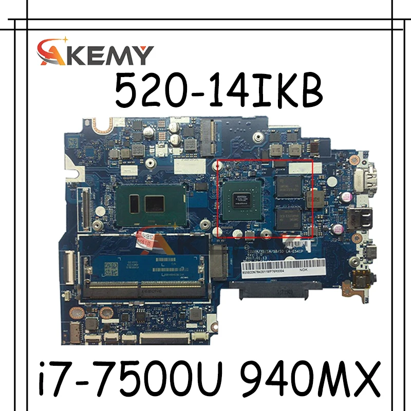 Akemy For Lenovo YOGA 520-14IKB Flex 5-1470 Laptop Motherboard LA-E541P CPU i7-7500U GPU 940MX 2GB Tested 100% Work 
Akemy For Lenovo YOGA 520-14IKB Flex 5-1470 Laptop Motherboard LA-E541P CPU i7-7500U GPU 940MX 2GB Tested 100% Work