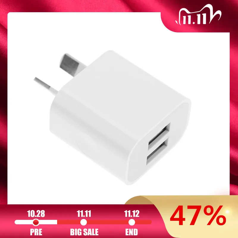 AU/US Plug Dual USB Ports Mobile Phone Charger Fast Charging 5V 2/2.5A Output Power Adapter Travel Wall Plug For iPhone Xiaomi
AU/US Plug Dual USB Ports Mobile Phone Charger Fast Charging 5V 2/2.5A Output Power Adapter Travel Wall Plug For iPhone Xiaomi