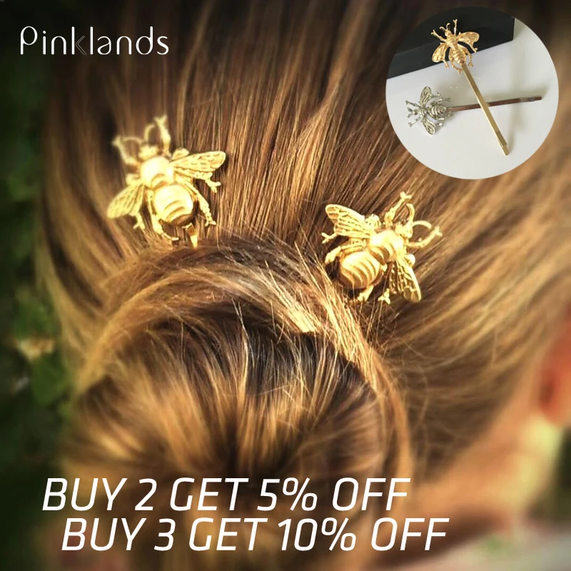 Metal Hair Clips for Women Gold Bee Hairpin Side Hair Clip Korean Hair Pins Girl Barrette Bobby Pins Hair Styling Accessories
Metal Hair Clips for Women Gold Bee Hairpin Side Hair Clip Korean Hair Pins Girl Barrette Bobby Pins Hair Styling Accessories