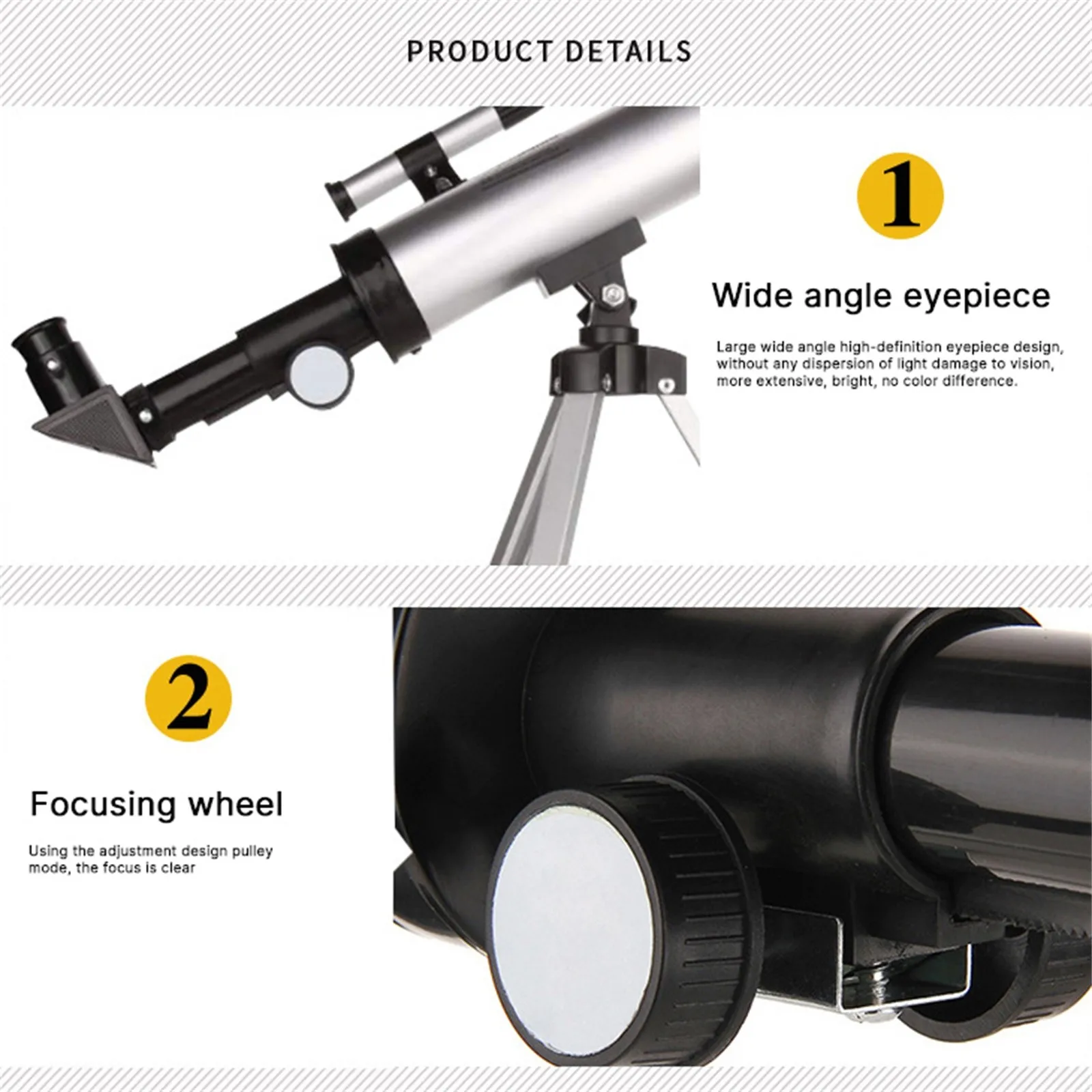 Astronomy Telescope For Kids And Adults 50mm Refraction With Finder Scope Tripod Telescope Telescope Hd Optics Scope Telescopio
Astronomy Telescope For Kids And Adults 50mm Refraction With Finder Scope Tripod Telescope Telescope Hd Optics Scope Telescopio