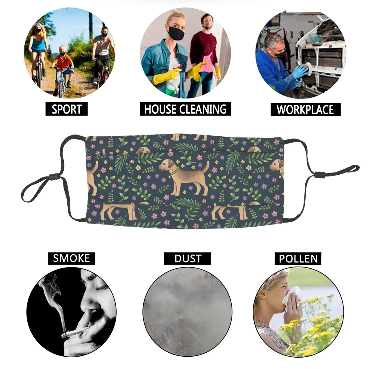 Border Terriers Spring Floral Reusable Face Mask Dog Lover Anti Haze Dustproof Mask Protection Cover Respirator Mouth Muffle
Border Terriers Spring Floral Reusable Face Mask Dog Lover Anti Haze Dustproof Mask Protection Cover Respirator Mouth Muffle