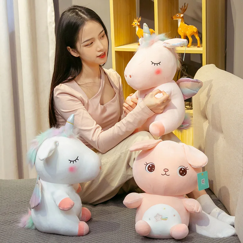 45CM New Cute Sitting Position Unicorn & Rabbit Plush Toys Soft Animals Horse Stuffed Doll Children Baby Pillow Birthday Gifts
45CM New Cute Sitting Position Unicorn & Rabbit Plush Toys Soft Animals Horse Stuffed Doll Children Baby Pillow Birthday Gifts