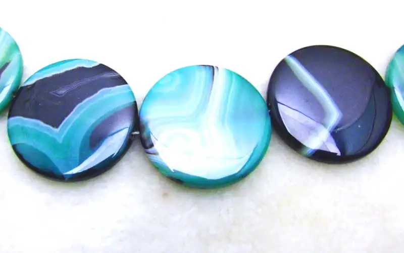 Qingmos 40-45mm Coin Natural Blue Agates Beads for Jewelry Making DIY Necklace Bracelet Pendant Stone Beads Loose Strand 15"
Qingmos 40-45mm Coin Natural Blue Agates Beads for Jewelry Making DIY Necklace Bracelet Pendant Stone Beads Loose Strand 15"