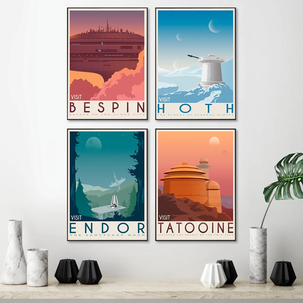 Tatooine Planet Hoth Print Vintage Art Painting Travel Movie Retro Posters Landscape Posters Wall Art Picture Bespin home decor
Tatooine Planet Hoth Print Vintage Art Painting Travel Movie Retro Posters Landscape Posters Wall Art Picture Bespin home decor