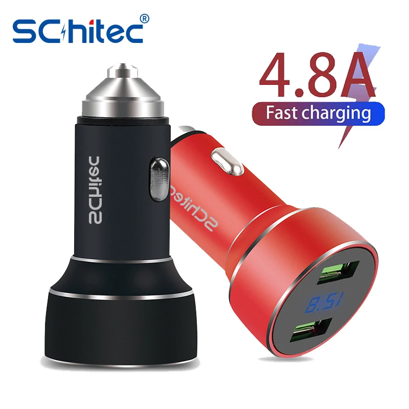4.8A 5V Car Chargers 2 Ports Fast Charging for Samsung Huawei iPhone 12 8 Plus Universal Aluminum Dual USB Car-charger Adapter
4.8A 5V Car Chargers 2 Ports Fast Charging for Samsung Huawei iPhone 12 8 Plus Universal Aluminum Dual USB Car-charger Adapter