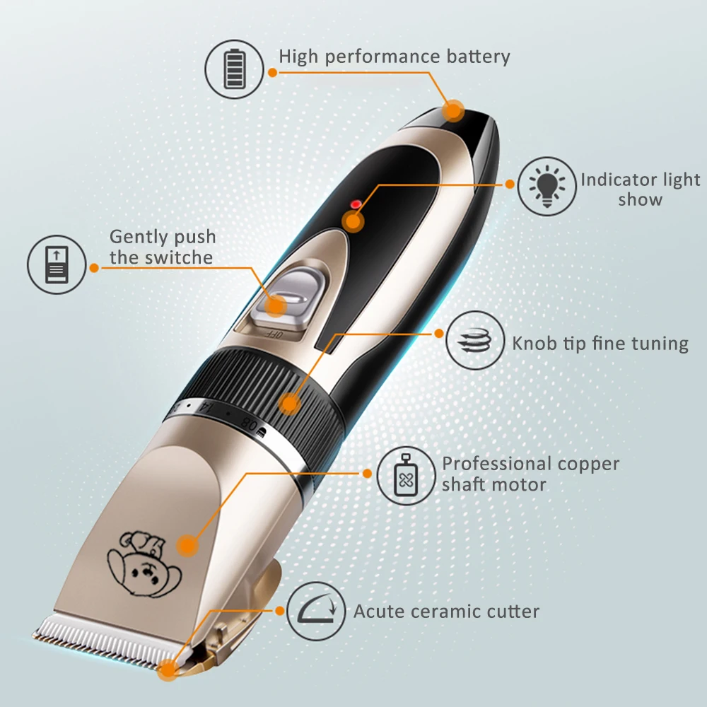 Q728 Professional Pet Dog Hair Trimmer Animal Grooming Clippers Cat Cutter Machine Shaver Electric Scissor Clipper 110-240V AC
Q728 Professional Pet Dog Hair Trimmer Animal Grooming Clippers Cat Cutter Machine Shaver Electric Scissor Clipper 110-240V AC