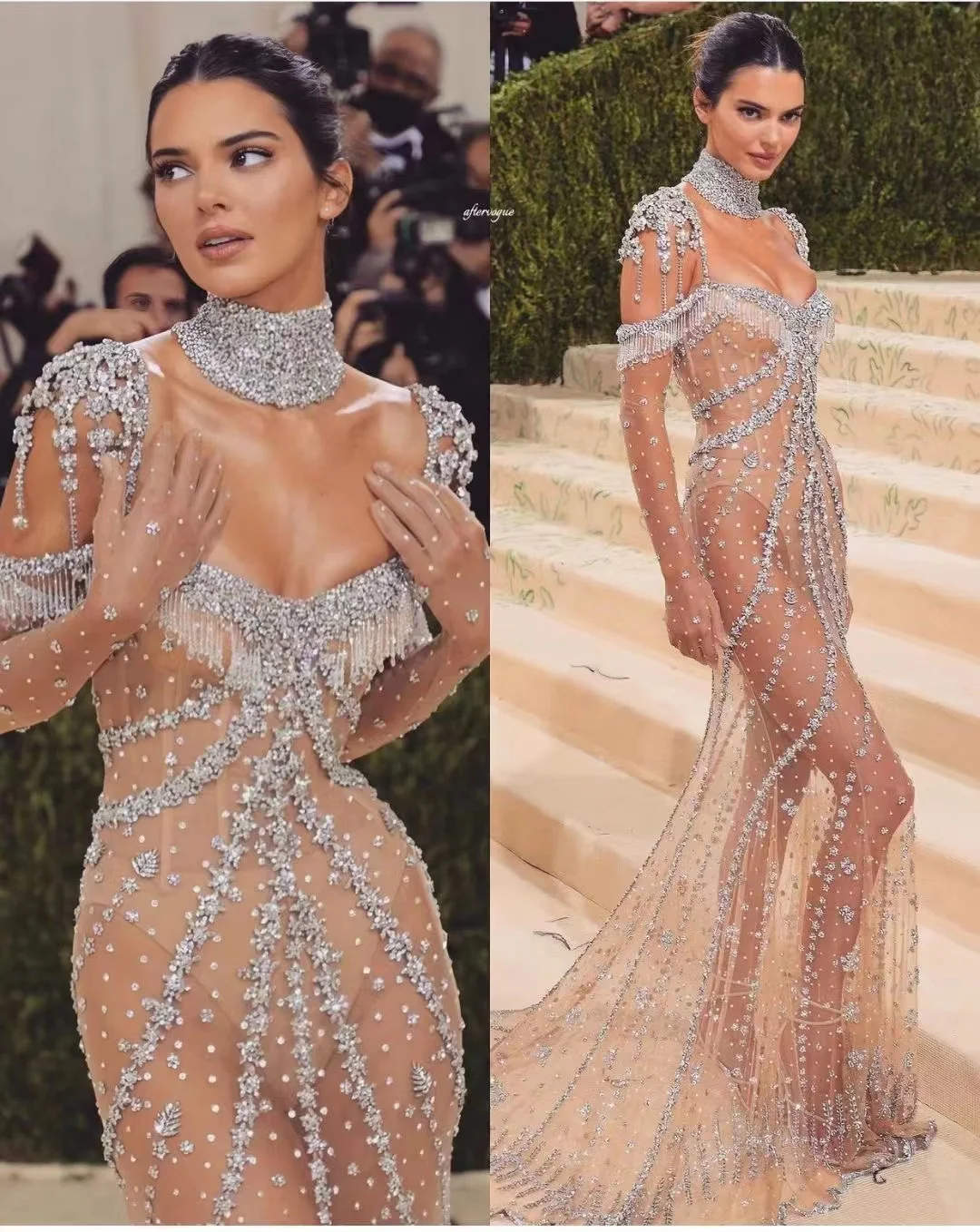 Luxurious Silver Crystals Long Train Dress Birthday Wear Mesh Dance Performance Evening Stones Chains Costume Red Carpet Dress
Luxurious Silver Crystals Long Train Dress Birthday Wear Mesh Dance Performance Evening Stones Chains Costume Red Carpet Dress