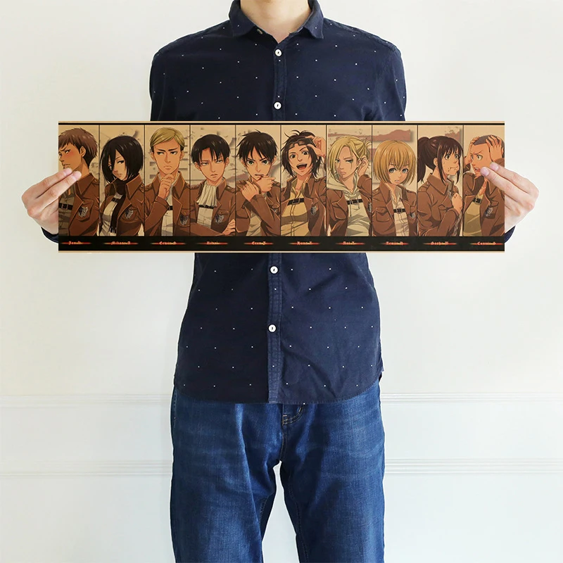 Attack On Titan Wall Sticker Character Collection Poster Interior Painting Classic Anime Kraft Paper Wallpaper Pictures for Wall
Attack On Titan Wall Sticker Character Collection Poster Interior Painting Classic Anime Kraft Paper Wallpaper Pictures for Wall