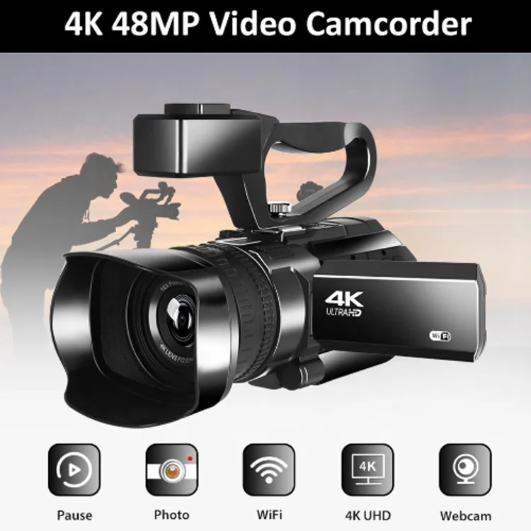 4K Цифровая видеокамера 3,0 дюймовый сенсорный экран ночное видение WiFi цифровая камера
4K Цифровая видеокамера 3,0 дюймовый сенсорный экран ночное видение WiFi цифровая камера