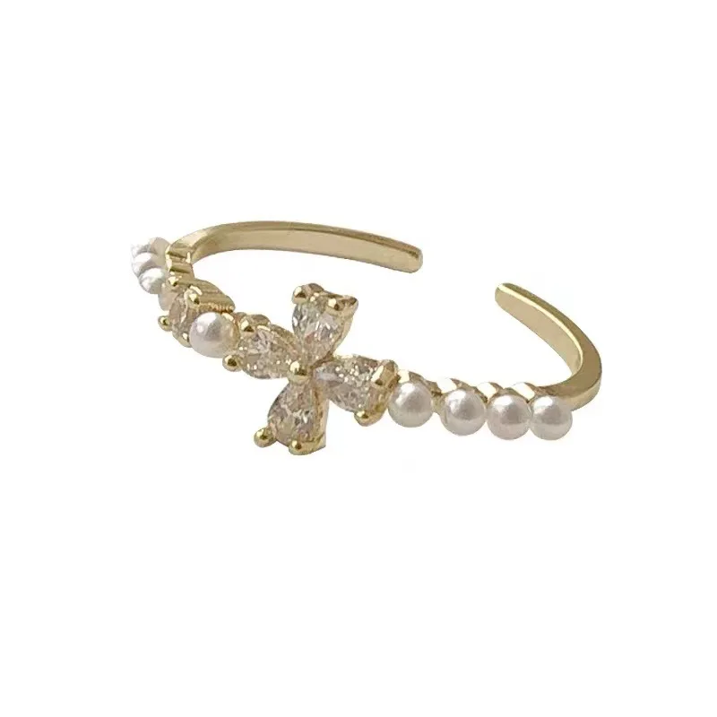 Rings For Women Wedding Open Adjustable Pearl Zircon Ring Female Personality Wild Index Finger Ring Stacked Index Finger Ring
Rings For Women Wedding Open Adjustable Pearl Zircon Ring Female Personality Wild Index Finger Ring Stacked Index Finger Ring