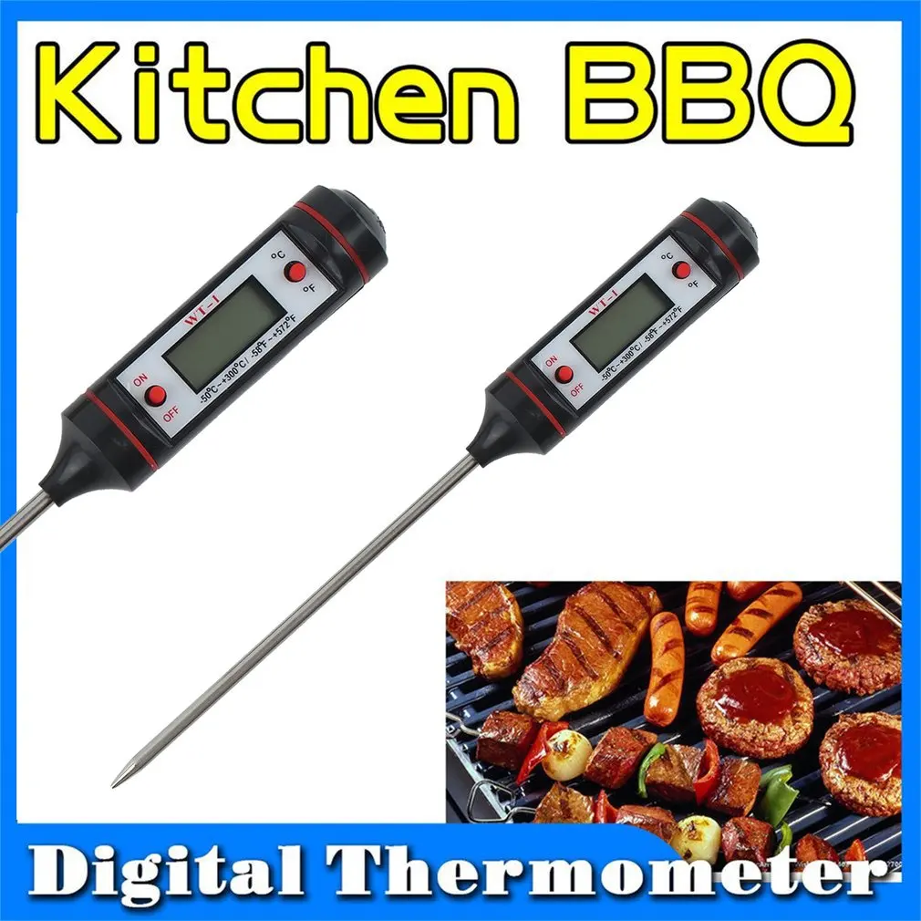 Accurate Kitchen BBQ Digital Probe Electronic Thermometer Barbecue Food Cake Meat Cooking Termometer Temperature Measuring Tool
Accurate Kitchen BBQ Digital Probe Electronic Thermometer Barbecue Food Cake Meat Cooking Termometer Temperature Measuring Tool