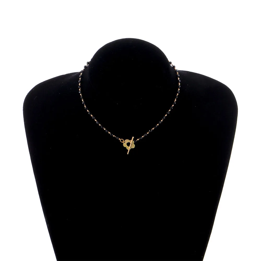 Fashion Black Crystal Bead Clavicle Necklace Simple Ot Buckle Short Flower Necklace for Women Bohemian Female Jewelry wholesale
Fashion Black Crystal Bead Clavicle Necklace Simple Ot Buckle Short Flower Necklace for Women Bohemian Female Jewelry wholesale