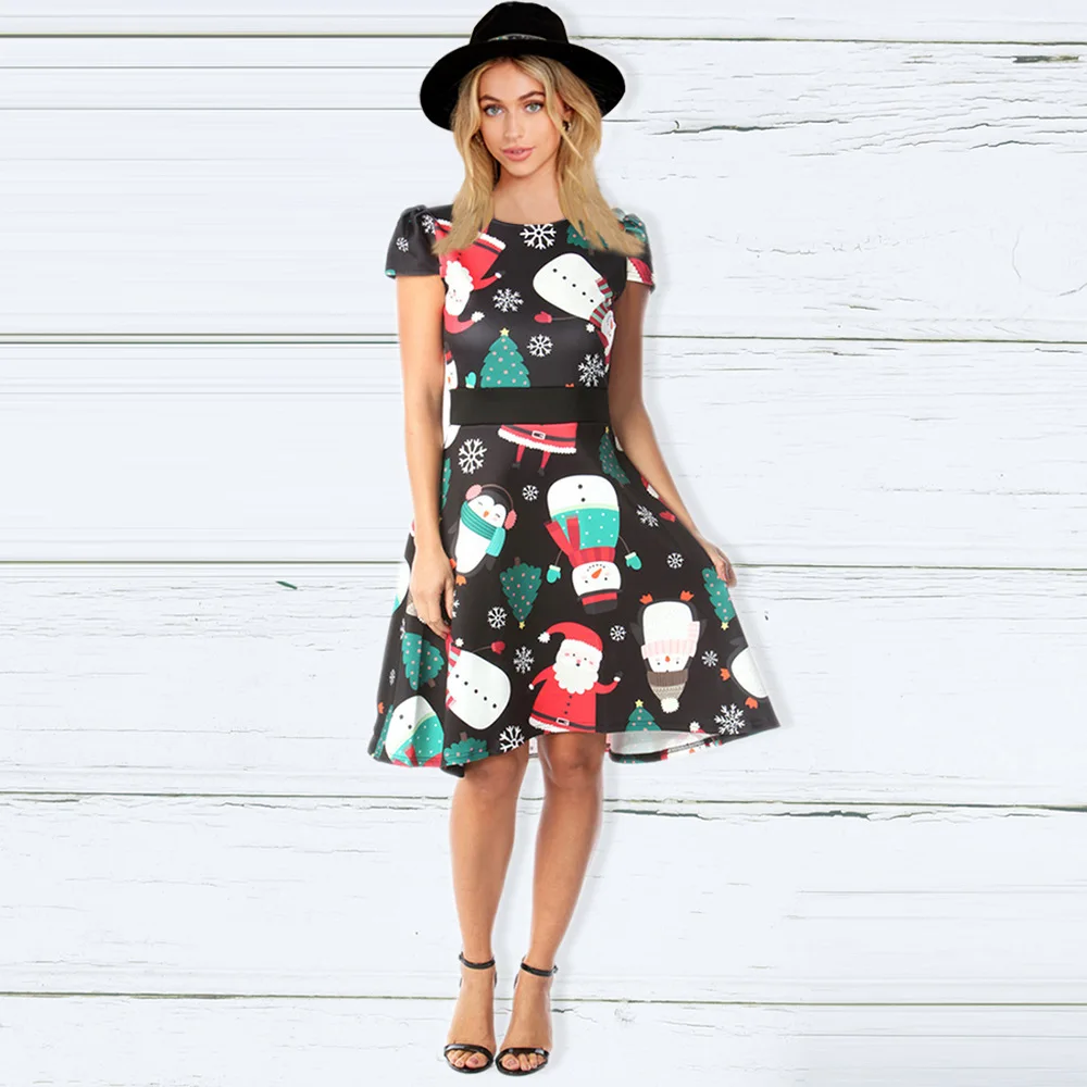 Dress For Women Autumn and Winter Dress 2020 New Christmas Skirt Temperament Female Short Sleeve Round Neck Print Dress
Dress For Women Autumn and Winter Dress 2020 New Christmas Skirt Temperament Female Short Sleeve Round Neck Print Dress