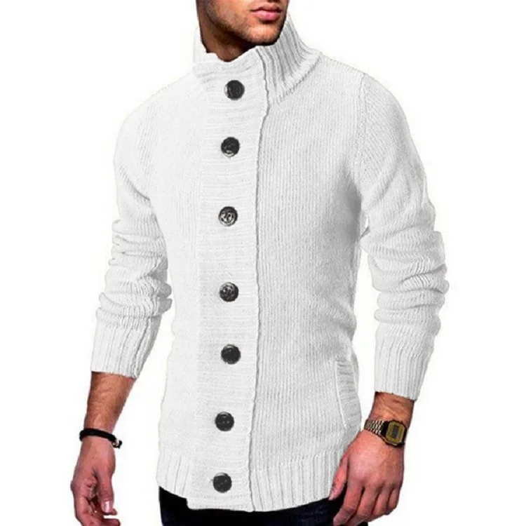 2020 New Autumn Winter Men's Sweater Stand Collar Single Breasted Solid Stretchy Thick Warm Simple Casual Male Cardigan
2020 New Autumn Winter Men's Sweater Stand Collar Single Breasted Solid Stretchy Thick Warm Simple Casual Male Cardigan
