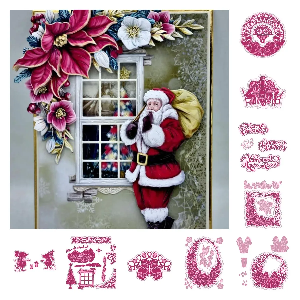 Father Christmas Rat Celebration Lotus Leaf Lace Metal Cutting Dies Scrapbook Diary Decoration Stencil Embossing Template DIY
Father Christmas Rat Celebration Lotus Leaf Lace Metal Cutting Dies Scrapbook Diary Decoration Stencil Embossing Template DIY