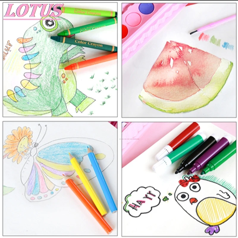 86pcs Children Painting Set Water Color Pen Crayon Oil Pastel Brush Drawing Tool
86pcs Children Painting Set Water Color Pen Crayon Oil Pastel Brush Drawing Tool
