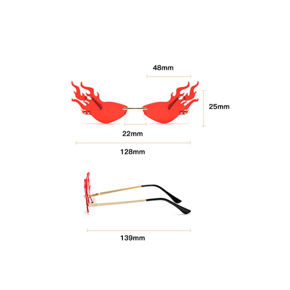 Luxury Fashion Flame Sunglasses Women male men Rimless Sun Glasses Tears Shades Eyeglass Vintage Feather Sunglass Fire Shape Eye
Luxury Fashion Flame Sunglasses Women male men Rimless Sun Glasses Tears Shades Eyeglass Vintage Feather Sunglass Fire Shape Eye