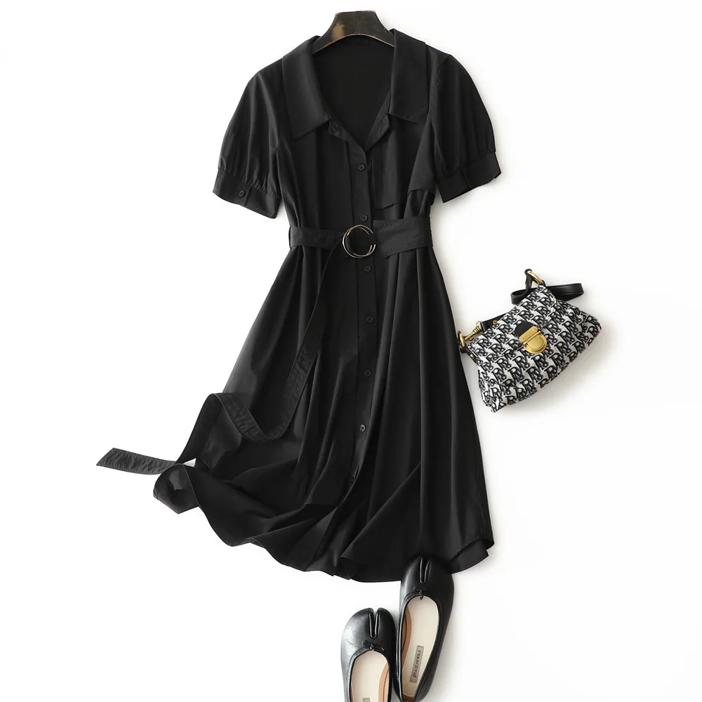 2021 summer new women's dress plain and elegant French simple windbreaker BELT DRESS
2021 summer new women's dress plain and elegant French simple windbreaker BELT DRESS