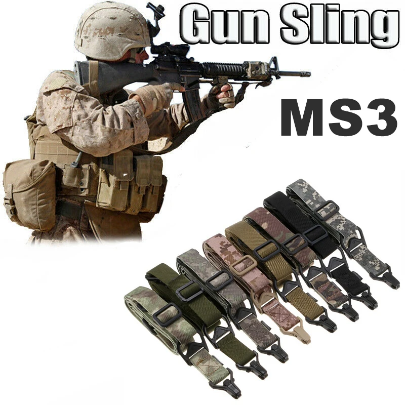 MS3 Gun Sling Tactical Rifles Carry 2 Points Sling Adjustable Length Multi Mission Shoulder Strap Airsoft Gun Belt Rope
MS3 Gun Sling Tactical Rifles Carry 2 Points Sling Adjustable Length Multi Mission Shoulder Strap Airsoft Gun Belt Rope