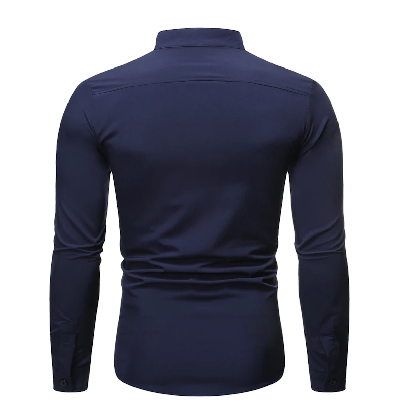 2019 New Men's Clothing Spring Autumn Stand Collar Individual Button Shirt Pure Color Fashion Long Sleeve Versatile Shirt
2019 New Men's Clothing Spring Autumn Stand Collar Individual Button Shirt Pure Color Fashion Long Sleeve Versatile Shirt
