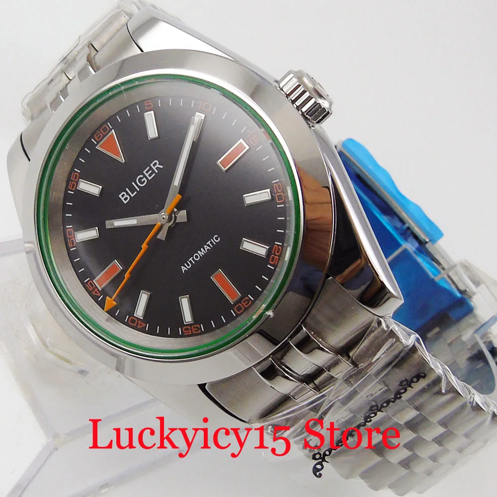 BLIGER Polished Self Winding Men Watch MIYOTA 8215 MINGZHU 2813 Movement Jubilee Bracelet Black Dial Sapphire Crystal
BLIGER Polished Self Winding Men Watch MIYOTA 8215 MINGZHU 2813 Movement Jubilee Bracelet Black Dial Sapphire Crystal