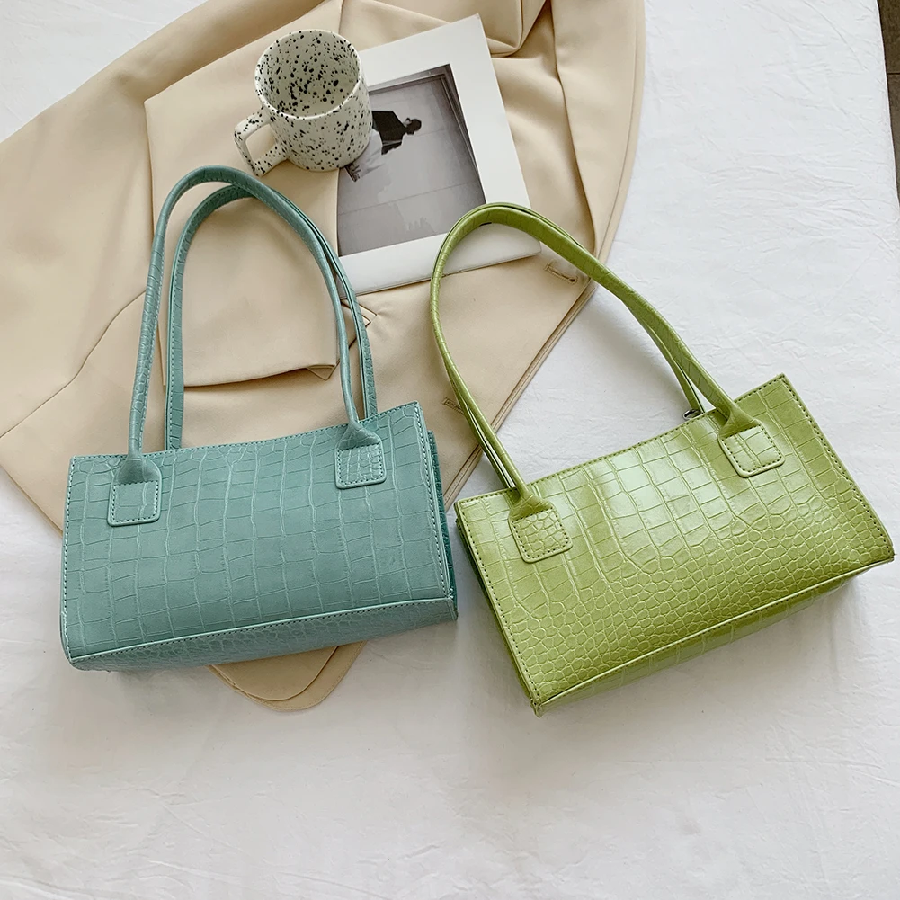 Женская сумка под подмышки с крокодиловым узором, винтажные однотонные Сумки из искусственной кожи, подходящая ко всему женская сумка на пл... 
Женская сумка под подмышки с крокодиловым узором, винтажные однотонные Сумки из искусственной кожи, подходящая ко всему женская сумка на пл...