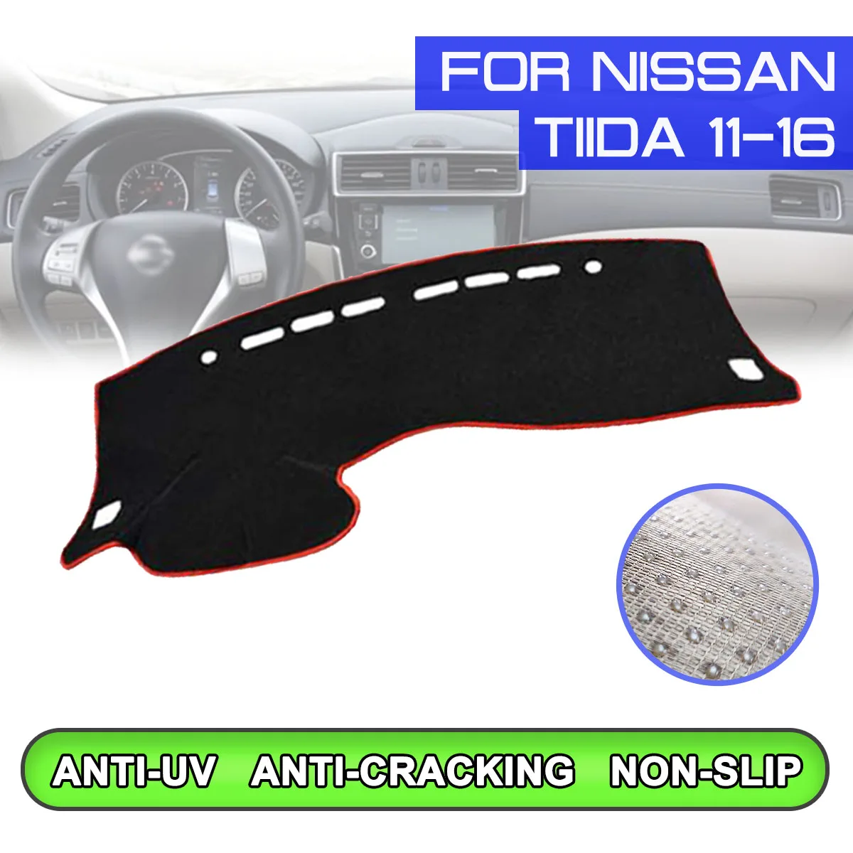 Коврик для приборной панели автомобиля, нескользящий коврик для приборной панели с защитой от ультрафиолета для Nissan Tiida 2011, 2012, 2013, 2014, 2015, 2016
Коврик для приборной панели автомобиля, нескользящий коврик для приборной панели с защитой от ультрафиолета для Nissan Tiida 2011, 2012, 2013, 2014, 2015, 2016