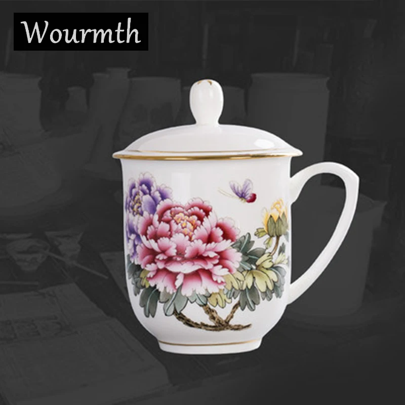 Wourmth Chinese Jingdezhen Ceramic Tea Mugs Handmade Phnom penh Bone China Large Capacity Water Cups Porcelain Gift with Cover
Wourmth Chinese Jingdezhen Ceramic Tea Mugs Handmade Phnom penh Bone China Large Capacity Water Cups Porcelain Gift with Cover