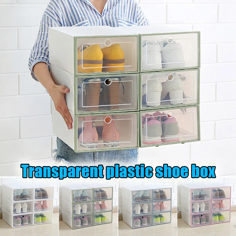 6 Pcs Transparent Shoe Box Flip Design Plastic Storage Case Organizer Dustproof for Home FP8
6 Pcs Transparent Shoe Box Flip Design Plastic Storage Case Organizer Dustproof for Home FP8