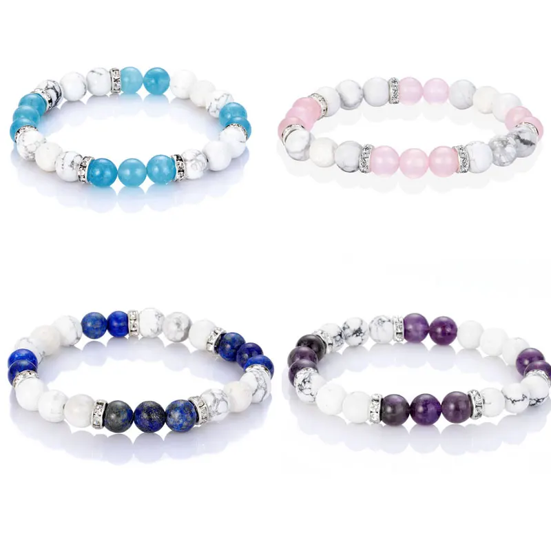 8mm Natural Colorful Stone Crystal Strands Charm Bracelets For Men Women Elastic Yoga Sports Beaded Fashion Jewelry
8mm Natural Colorful Stone Crystal Strands Charm Bracelets For Men Women Elastic Yoga Sports Beaded Fashion Jewelry