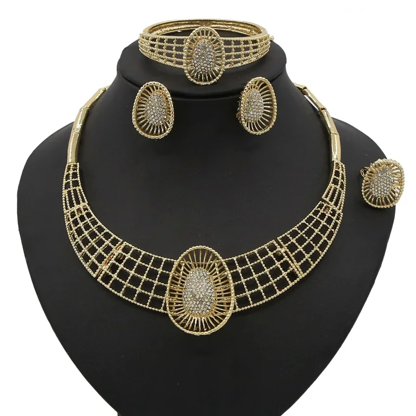 Yulaili African Jewelry Sets Women Party Square Crystal Necklace Earrings Bracelet Ring High Quality Jewelery Set Wholesale
Yulaili African Jewelry Sets Women Party Square Crystal Necklace Earrings Bracelet Ring High Quality Jewelery Set Wholesale