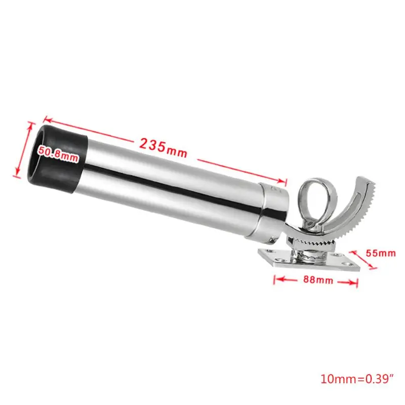 316 Stainless Steel 360 Degree Adjustable Fishing Rod Holder Bracket for Boat Deck Mount
316 Stainless Steel 360 Degree Adjustable Fishing Rod Holder Bracket for Boat Deck Mount