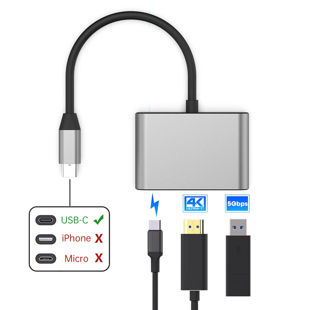 Адаптер для кабеля USB Type-C/HDMI/USB 3 0/Type-C | Мобильные телефоны и аксессуары