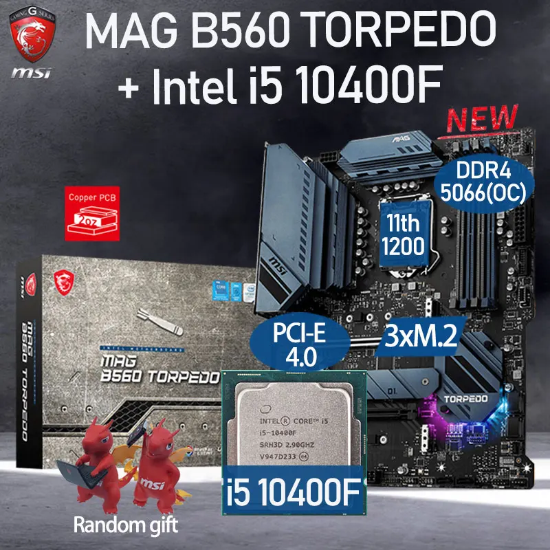 Материнская плата TORPEDO LGA 1200 MSI MAG B560 + Intel i5 10400F Combo DDR4 128 ГБ M.2 PCI-E 4,0 Chia Placa-Mother Kit Desktop B560
Материнская плата TORPEDO LGA 1200 MSI MAG B560 + Intel i5 10400F Combo DDR4 128 ГБ M.2 PCI-E 4,0 Chia Placa-Mother Kit Desktop B560