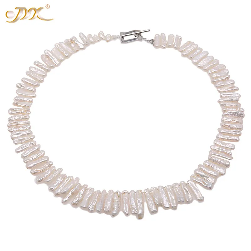 JYX Amazing Light White Baroque Necklace Beads 5*13-5*21.5mm shinning jewelry 20.5"
JYX Amazing Light White Baroque Necklace Beads 5*13-5*21.5mm shinning jewelry 20.5"