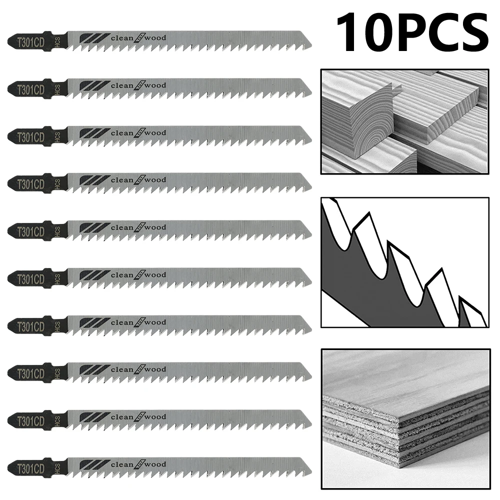 10Pcs Jigsaw Blades Power Metal Multi Tool Cutting Assorted Tool Accessories Blades Set T301CD HCS T-Shank Saw Blades
10Pcs Jigsaw Blades Power Metal Multi Tool Cutting Assorted Tool Accessories Blades Set T301CD HCS T-Shank Saw Blades