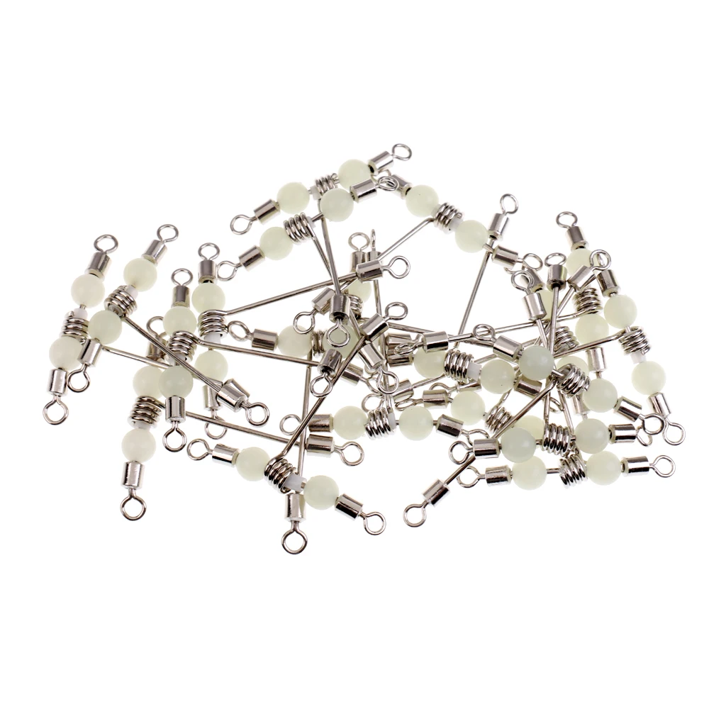 Pack of 20 Lengthen Fishing Rolling Swivel Set with Night Glow Beads Fishing Tackle Connector 3 Size Available
Pack of 20 Lengthen Fishing Rolling Swivel Set with Night Glow Beads Fishing Tackle Connector 3 Size Available