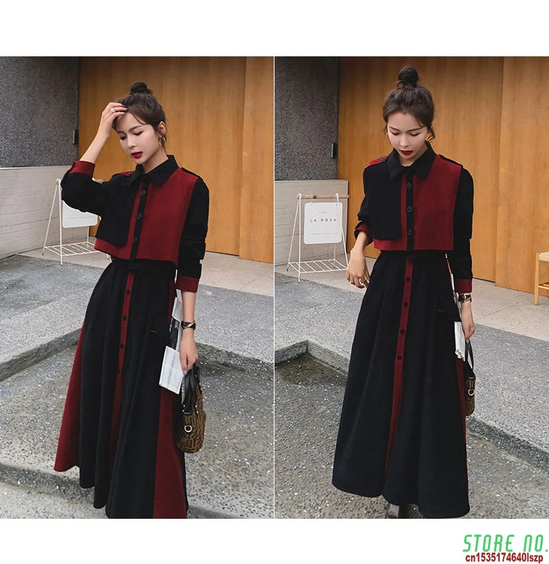 2021 Spring Korean Women Maxi Dress Vintage Patchwork Button Up Turn Down Collar Shirt Dress Plus Size Detachable Shawl Robe
2021 Spring Korean Women Maxi Dress Vintage Patchwork Button Up Turn Down Collar Shirt Dress Plus Size Detachable Shawl Robe
