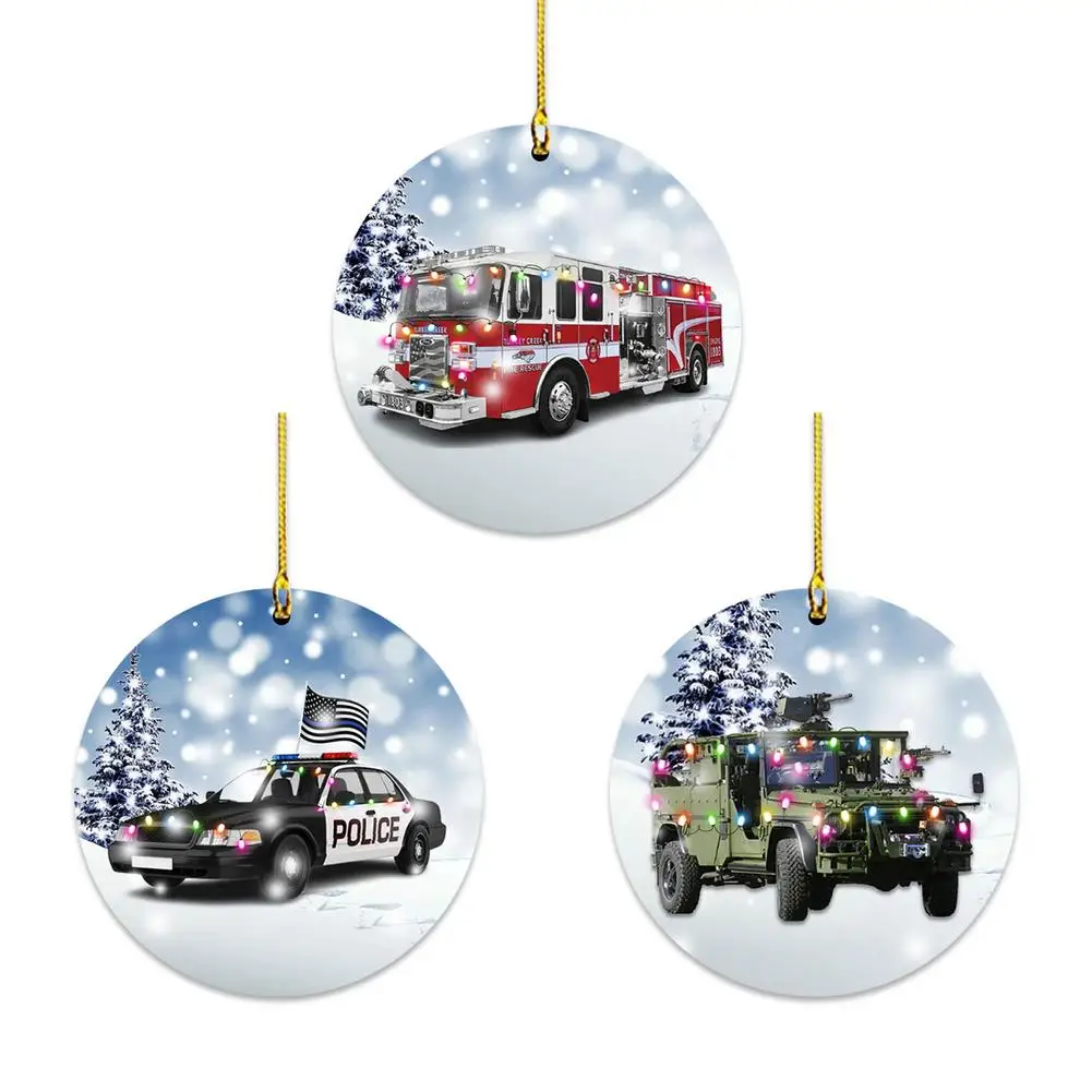 Christmas Tree Ornament Fire Trucks Cops Car Christmas Tree Decor Christmas Unique Pendant For Cops Fire Department 7.9*7.9cm
Christmas Tree Ornament Fire Trucks Cops Car Christmas Tree Decor Christmas Unique Pendant For Cops Fire Department 7.9*7.9cm