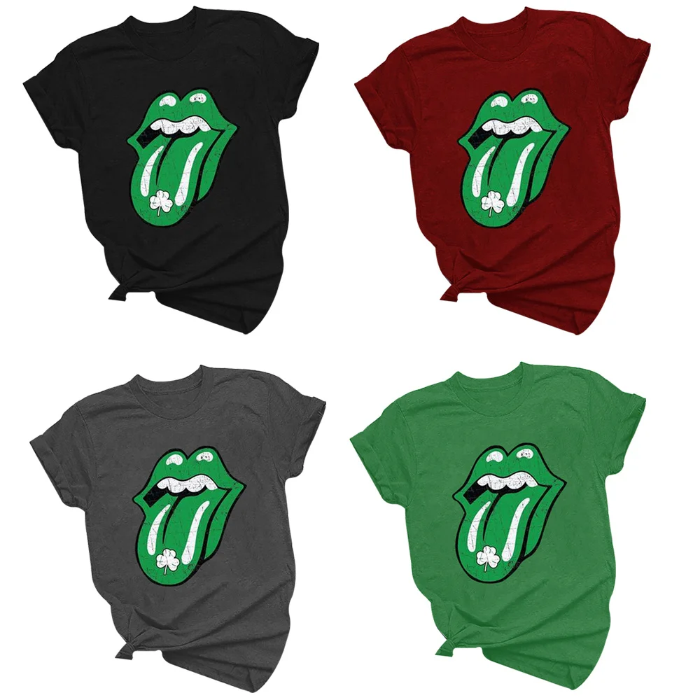 ICCLEK Tongue Printing Lucky Short Sleeve Women Tshirt Comfortable Fashion Pullover O Neck T-Shirt Tops Plus Size Fest
ICCLEK Tongue Printing Lucky Short Sleeve Women Tshirt Comfortable Fashion Pullover O Neck T-Shirt Tops Plus Size Fest