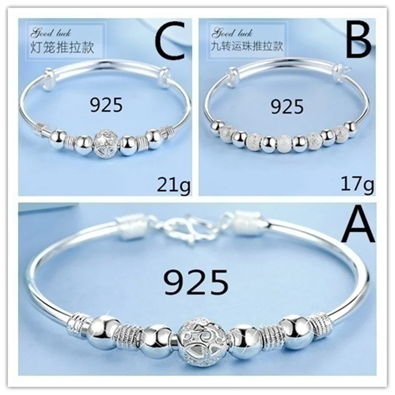 Luxurious Design Women's 925 Sterling Silver Transfer Bead Bracelet Fashion Jewelry
Luxurious Design Women's 925 Sterling Silver Transfer Bead Bracelet Fashion Jewelry