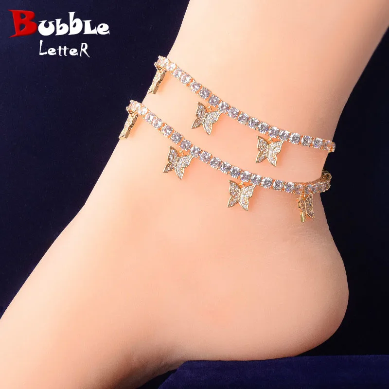Bubble Letter Feet Jewelry for Women Tennis Chain Butterfly Anklets Real Gold Plated Hip Hop Jewelry Adjustable Charms
Bubble Letter Feet Jewelry for Women Tennis Chain Butterfly Anklets Real Gold Plated Hip Hop Jewelry Adjustable Charms