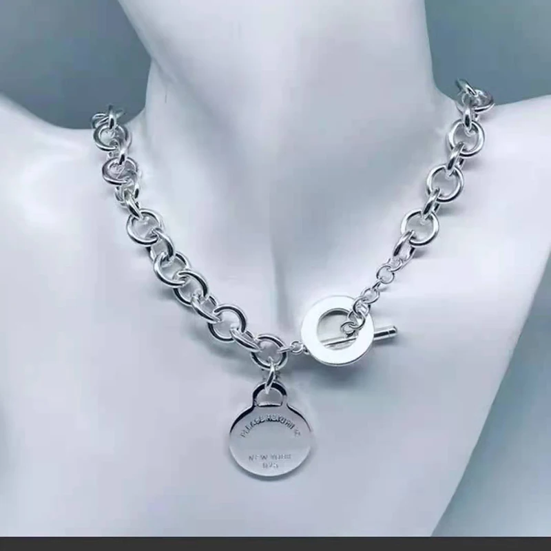 Original Pin buckle thick peach heart round necklace S925 Sterling silver Jewelry Women Couples and girlfriends travel essential
Original Pin buckle thick peach heart round necklace S925 Sterling silver Jewelry Women Couples and girlfriends travel essential