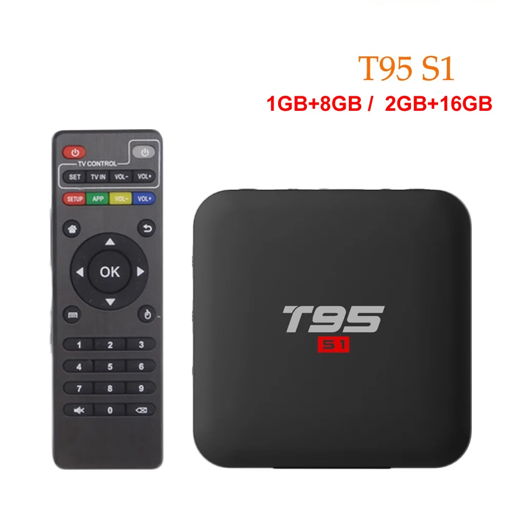 

T95 S1 Smart TV Box 2GB Ram 16GB Rom Amlogic S905W Android 7.1 3D Digital Display WIFI H.265 4K Set Top Box PK X96 mini TX3 MINI