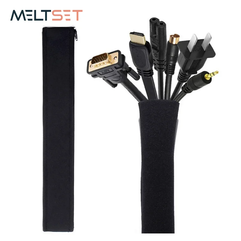 Cable Management Sleeve Cords Organizer Zipper Wire Hider Protector Cable Wrap Cover For Office Computer Home Storage Organizer
Cable Management Sleeve Cords Organizer Zipper Wire Hider Protector Cable Wrap Cover For Office Computer Home Storage Organizer