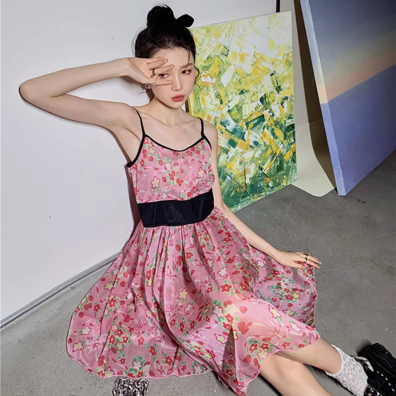 Kimotimo Mesh Print Spaghetti Strap Dress Women 2021 New Summer Patchwork Design V-neck Midi Dresses Ins Vintage Fashion Clothes
Kimotimo Mesh Print Spaghetti Strap Dress Women 2021 New Summer Patchwork Design V-neck Midi Dresses Ins Vintage Fashion Clothes