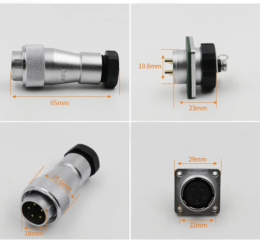 WF20 TA+Z 2 3 4 5 7 9 12 Pin Waterproof M20 Power Jack Industrial Circular Connector Male Female Adapter Solder Welding Cable
WF20 TA+Z 2 3 4 5 7 9 12 Pin Waterproof M20 Power Jack Industrial Circular Connector Male Female Adapter Solder Welding Cable