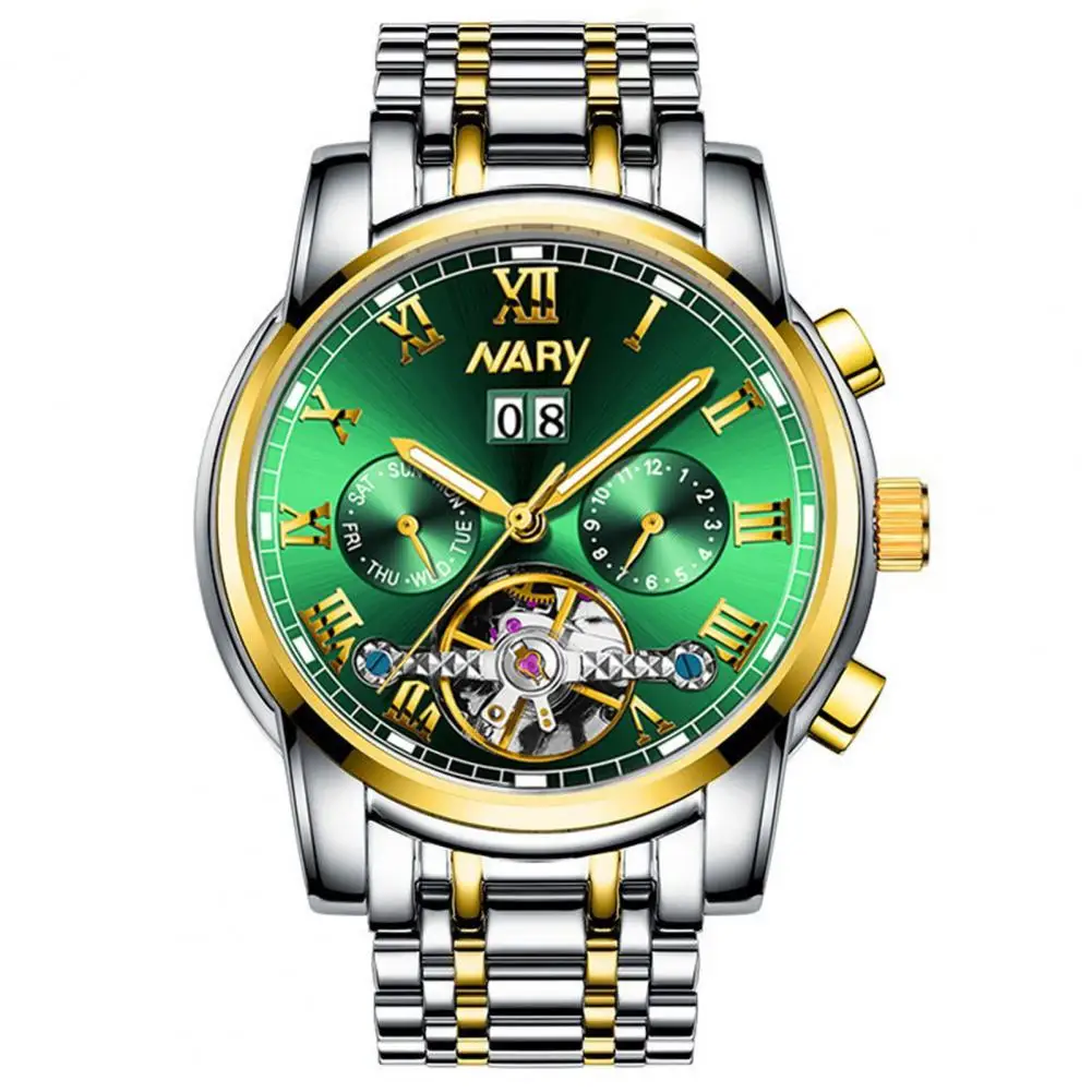 Automatic Mechanical Men Watches Stainless Steel Waterproof Date Week Green Perpetual Calendar Classic Luxury Wrist Watch
Automatic Mechanical Men Watches Stainless Steel Waterproof Date Week Green Perpetual Calendar Classic Luxury Wrist Watch