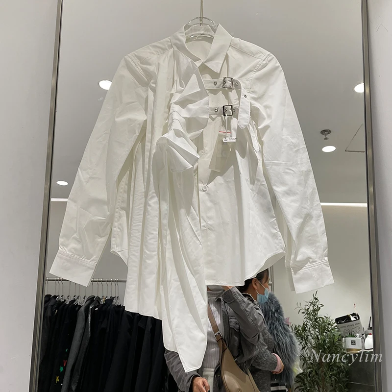 Loose White Shirt Woman 2021 Spring New Design Irregular Fashion Blouse Female Loose Casual BF Tops Blusas Femme Nancylim
Loose White Shirt Woman 2021 Spring New Design Irregular Fashion Blouse Female Loose Casual BF Tops Blusas Femme Nancylim