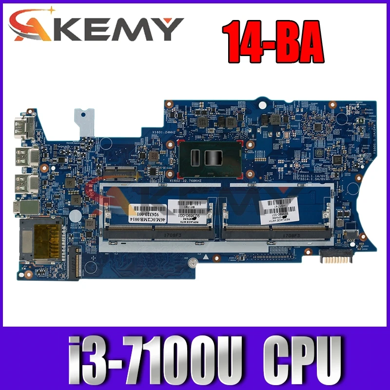 Для струйного принтера HP Pavilion x360 14-BA Материнская плата ноутбука DDR4 i3-7100U 2,40 ГГц Процессор 923689-601 16872-1 448.0C203.0011 100% тестирование Быстрая доставка
Для струйного принтера HP Pavilion x360 14-BA Материнская плата ноутбука DDR4 i3-7100U 2,40 ГГц Процессор 923689-601 16872-1 448.0C203.0011 100% тестирование Быстрая доставка